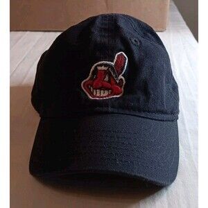 New Era Cleveland Indians Navy Infant/ Kids Elastic Hat MLB Classic Boys Youth